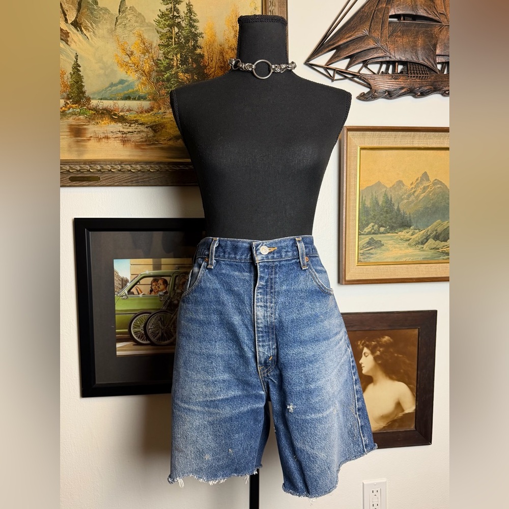 Vintage Perfectly Broken-In Levis 505's Cut-offs Shorts 35”Waist Made in the USA